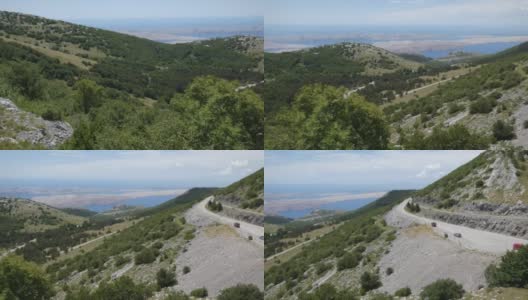 美丽的地中海景观视图，相机从左到右平移高清在线视频素材下载