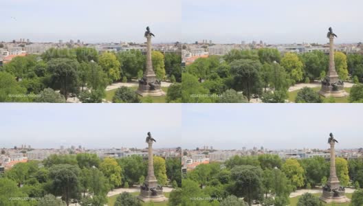 葡萄牙波尔图- 2014年4月:博阿维斯塔圆形广场，也被称为Pra?§a de Mouzinho de Albuquerque，是葡萄牙波尔图的一个大型环形广场。它授予葡萄牙人乔金·奥古斯托·穆兹尼奥·德·阿尔伯克基荣誉高清在线视频素材下载