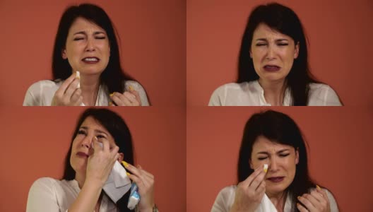 绝望的女人哭高清在线视频素材下载