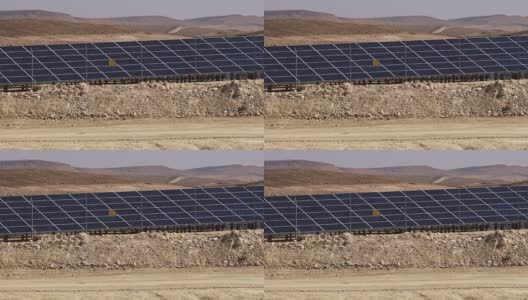 在以色列内盖夫沙漠的太阳能发电厂的光电高清在线视频素材下载