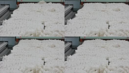纺织厂的梳棉机高清在线视频素材下载
