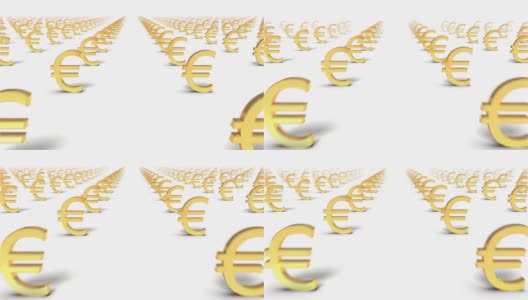 多莉向前越过许多欧元符号到没有高清在线视频素材下载