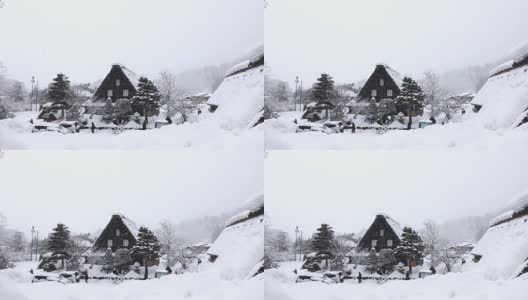 雪花飘落的慢动作高清在线视频素材下载