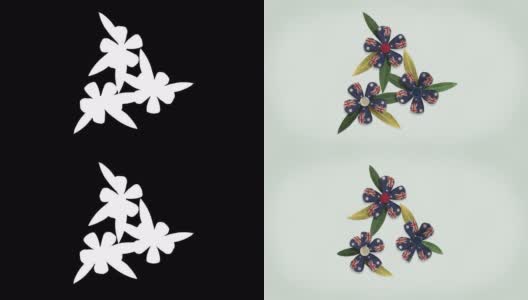 动画澳大利亚旗-环花形成高清在线视频素材下载
