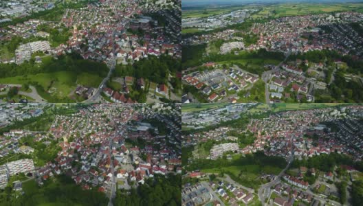 德国施维伯丁根市鸟瞰图高清在线视频素材下载