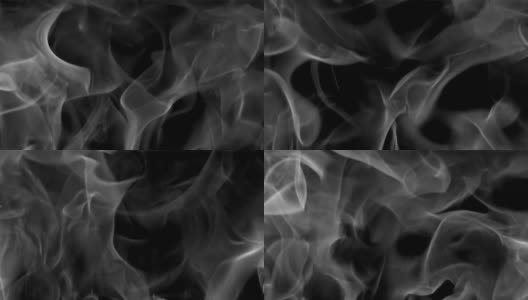SLO MO黑色和白色燃烧的火焰高清在线视频素材下载