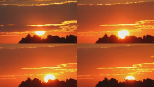 日落的天空,间隔拍摄高清在线视频素材下载