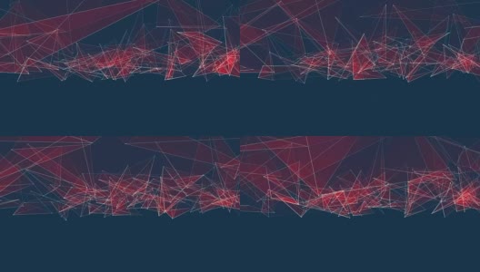 RED poligon网络连接云动画背景新质量动态技术运动彩色视频片段高清在线视频素材下载
