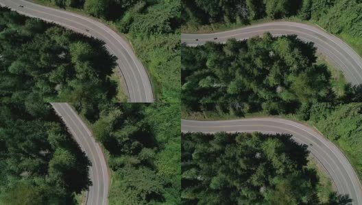 极限摩托车空中森林公路慢动作高清在线视频素材下载