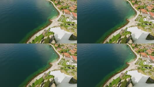 马尔西尼和加尔达湖在夏天高清在线视频素材下载