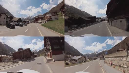 在瑞士山上开车高清在线视频素材下载