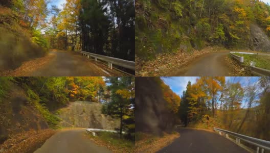 在秋天里开车高清在线视频素材下载