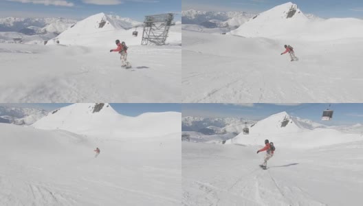 滑雪表演技巧高清在线视频素材下载