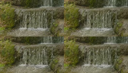 城市公园里的瀑布。高清在线视频素材下载