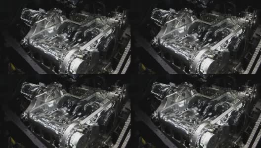 工作的汽车发动机模型高清在线视频素材下载