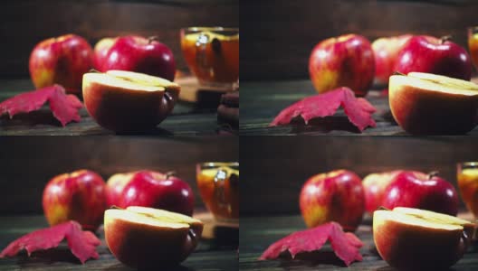 秋天的热苹果酒高清在线视频素材下载