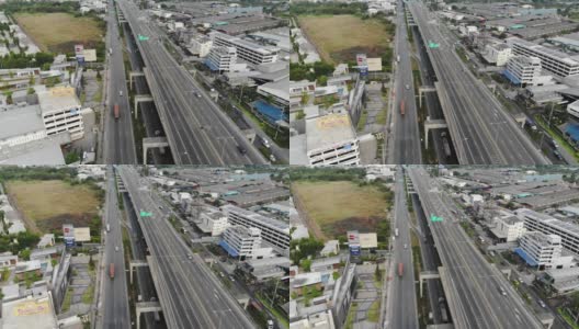 城市交通枢纽道路与汽车运动高清在线视频素材下载