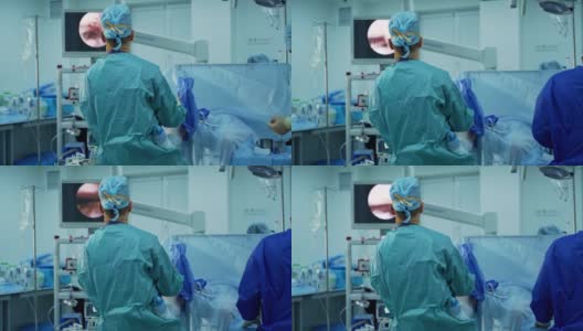 医护人员在病房内进行手术高清在线视频素材下载