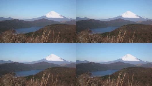 富士山和阿什湖高清在线视频素材下载