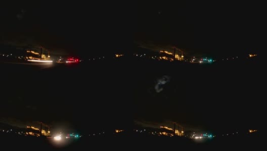 太平洋海岸公路夜间交通高清在线视频素材下载
