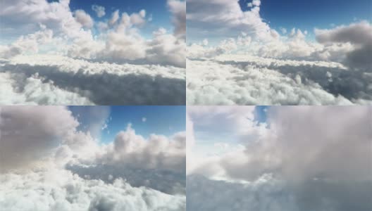 蓝色CloudScape高清在线视频素材下载