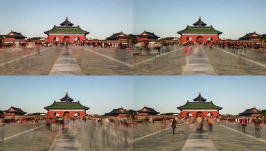 中国北京，2014年11月1日:中国北京，天坛的祈年殿及其大门高清在线视频素材下载