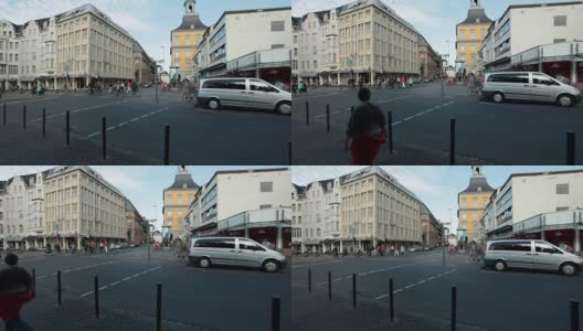德国波恩的城市街道高清在线视频素材下载