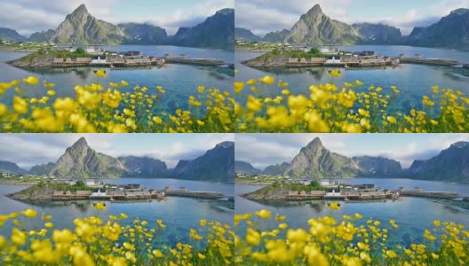 挪威，挪威罗浮敦群岛的日落风景高清在线视频素材下载