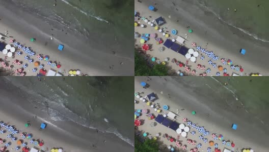 巴西海滩的顶视图高清在线视频素材下载