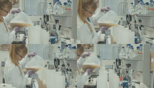 在制药实验室进行实验的科学家高清在线视频素材下载