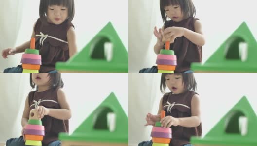 儿童玩具积木高清在线视频素材下载