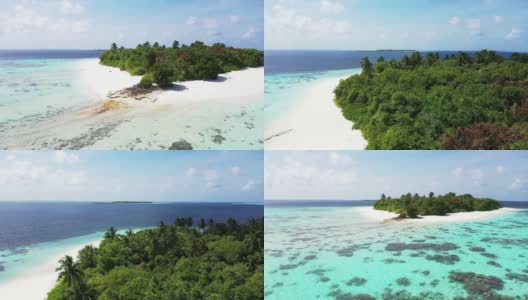 马尔代夫群岛鸟瞰图高清在线视频素材下载