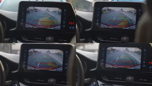 倒车相机在汽车上展示高清在线视频素材下载