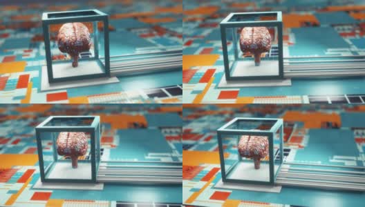 人工智能的大脑背景高清在线视频素材下载