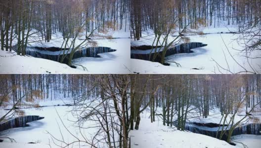 在冬天的Cavone湖高清在线视频素材下载