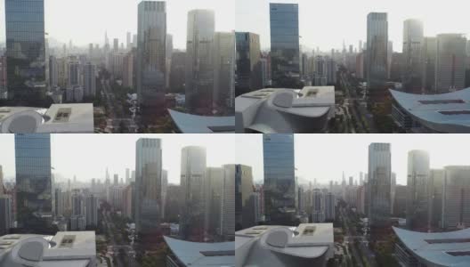 深圳，中国-约2021年:无人机航拍景观在深圳城市，中国高清在线视频素材下载