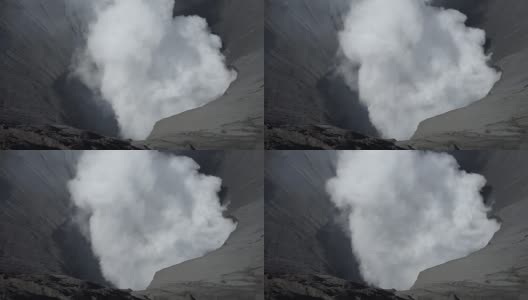 Bromo火山口和火山口，世界活火山。高清在线视频素材下载