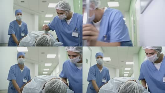 推着病人去手术室高清在线视频素材下载