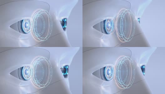 人类机器人的眼睛高清在线视频素材下载
