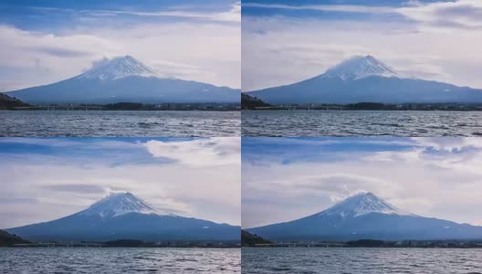 富士山冬季4K时间。富士山,日本高清在线视频素材下载
