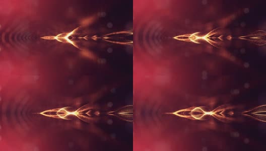 3d循环动画作为科幻小说背景发光粒子与景深和bokeh为vj循环。粒子形成线和面网格。V4红金高清在线视频素材下载