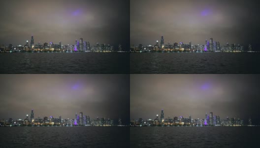 芝加哥城市的天际线和海滨高清在线视频素材下载