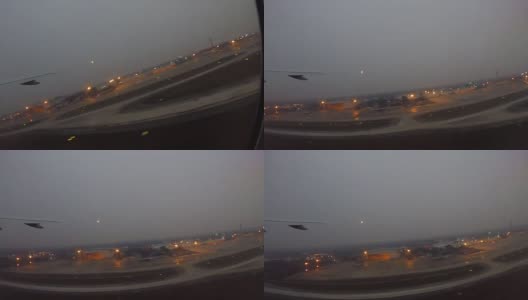 日落时分从诺伊白机场起飞高清在线视频素材下载