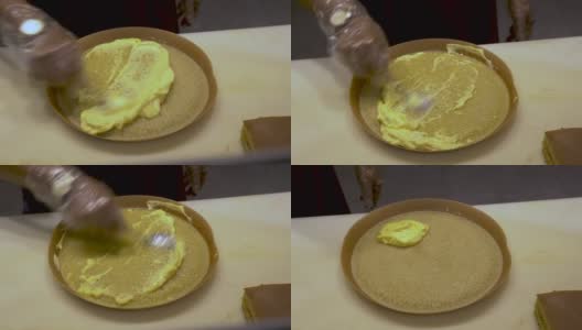 甜martabak被涂上了黄油高清在线视频素材下载