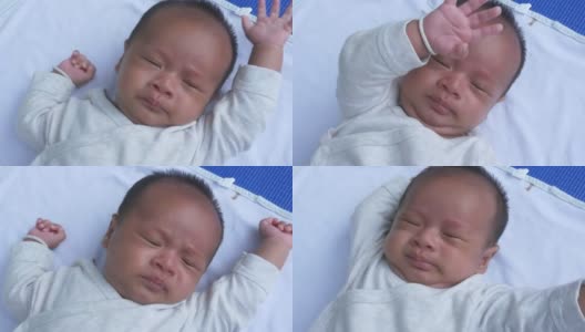 facial expression by baby newborn高清在线视频素材下载