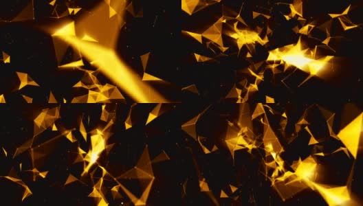4K抽象几何黄金背景(可循环)高清在线视频素材下载