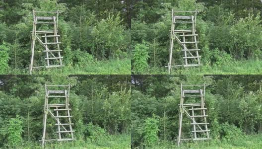 木制猎人高座狩猎塔高清在线视频素材下载