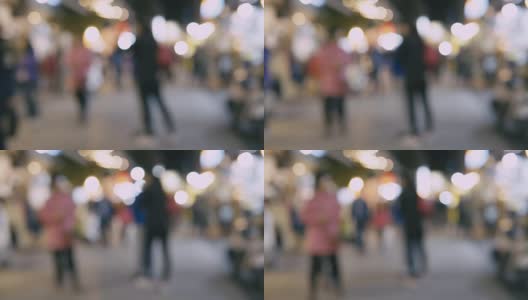 一群无名的人走在香港街头高清在线视频素材下载