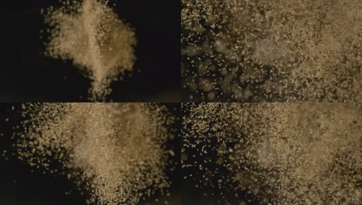 干燥药草的爆炸向镜头移动高清在线视频素材下载