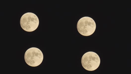 满月之夜在天空中的运动。高清在线视频素材下载